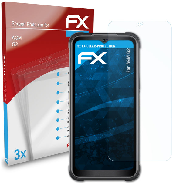 atFoliX FX-Clear Schutzfolie für AGM G2