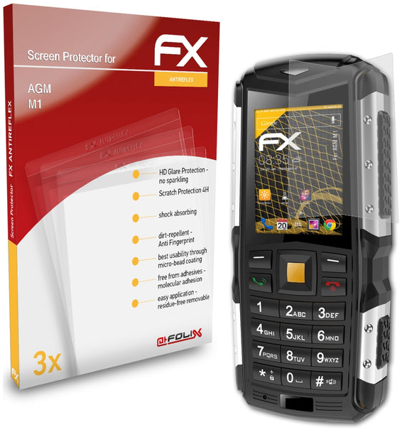 atFoliX FX-Antireflex Displayschutzfolie für AGM M1