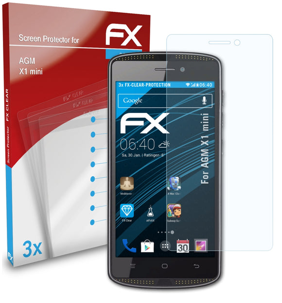atFoliX FX-Clear Schutzfolie für AGM X1 mini