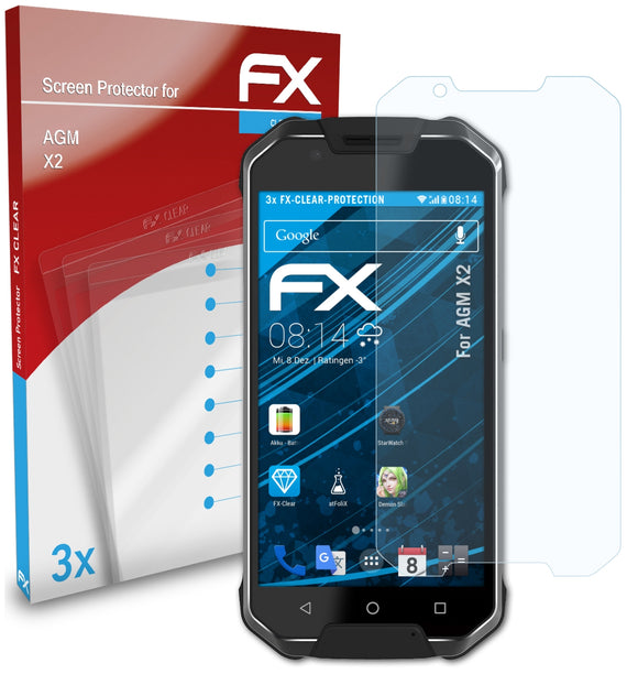 atFoliX FX-Clear Schutzfolie für AGM X2