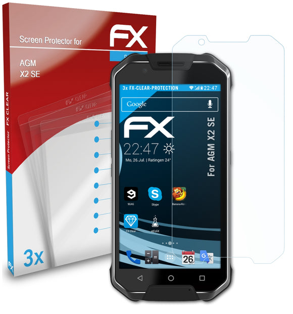 atFoliX FX-Clear Schutzfolie für AGM X2 SE