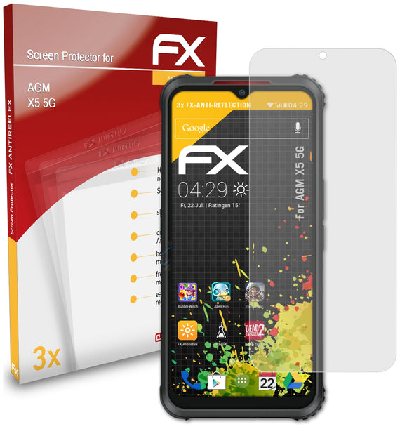 atFoliX FX-Antireflex Displayschutzfolie für AGM X5 5G