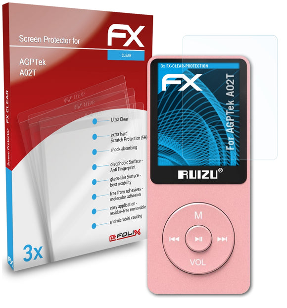 atFoliX FX-Clear Schutzfolie für AGPTek A02T