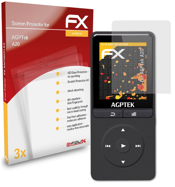 atFoliX FX-Antireflex Displayschutzfolie für AGPTek A20