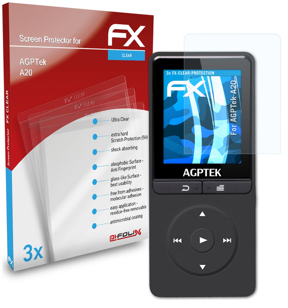 atFoliX FX-Clear Schutzfolie für AGPTek A20