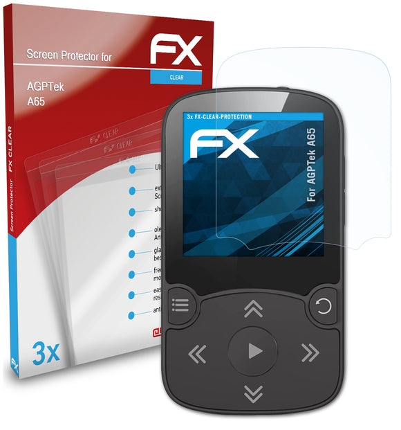 atFoliX FX-Clear Schutzfolie für AGPTek A65