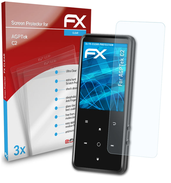 atFoliX FX-Clear Schutzfolie für AGPTek C2