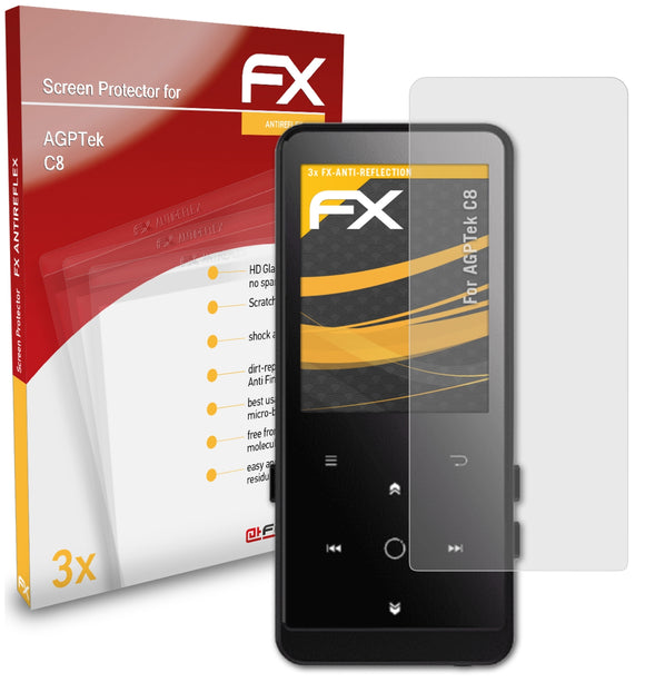 atFoliX FX-Antireflex Displayschutzfolie für AGPTek C8