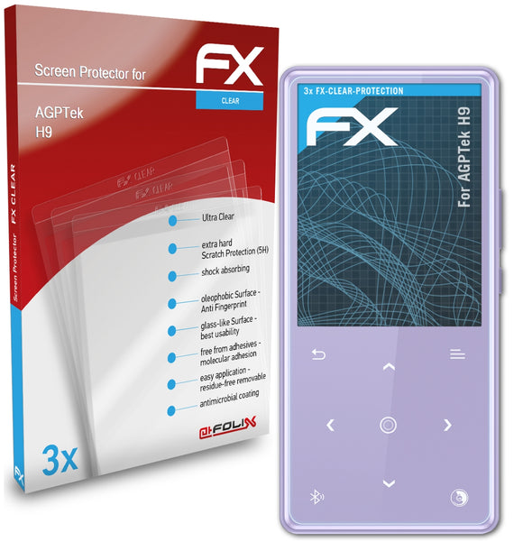 atFoliX FX-Clear Schutzfolie für AGPTek H9