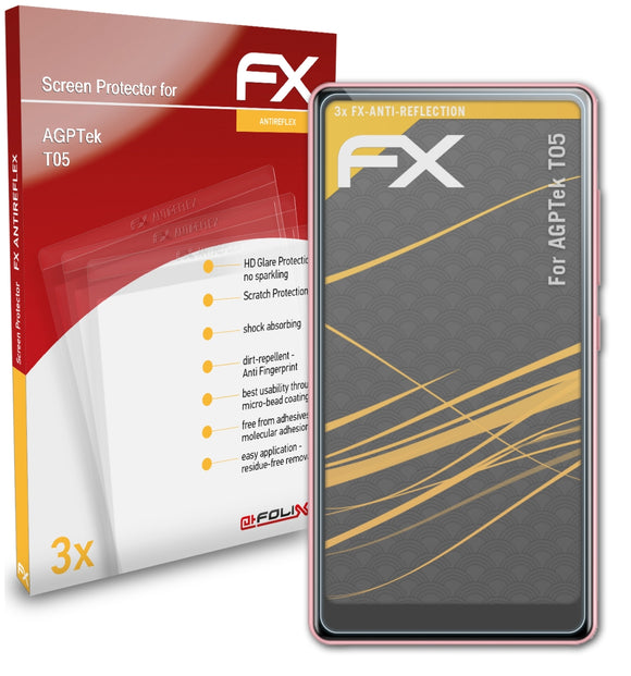 atFoliX FX-Antireflex Displayschutzfolie für AGPTek T05