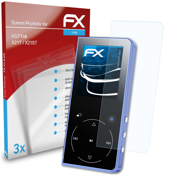 atFoliX FX-Clear Schutzfolie für AGPTek X21T / X21ST