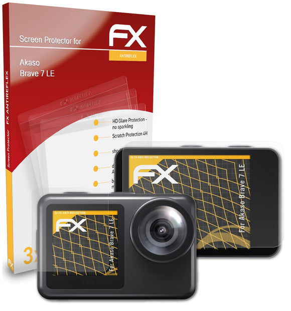 atFoliX FX-Antireflex Displayschutzfolie für Akaso Brave 7 LE