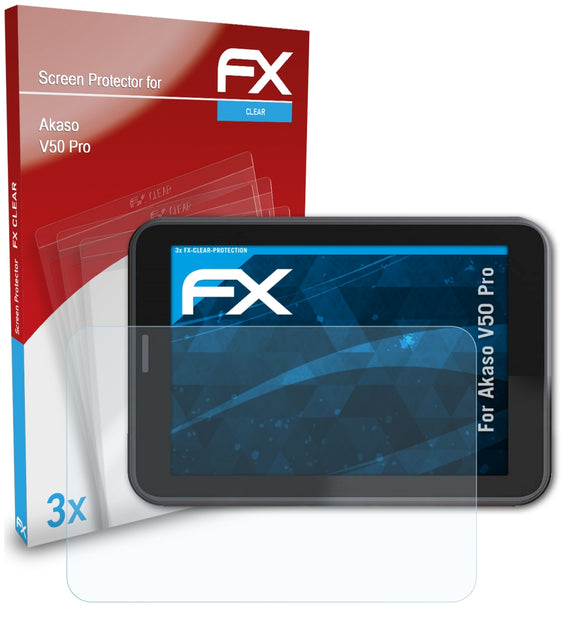 atFoliX FX-Clear Schutzfolie für Akaso V50 Pro