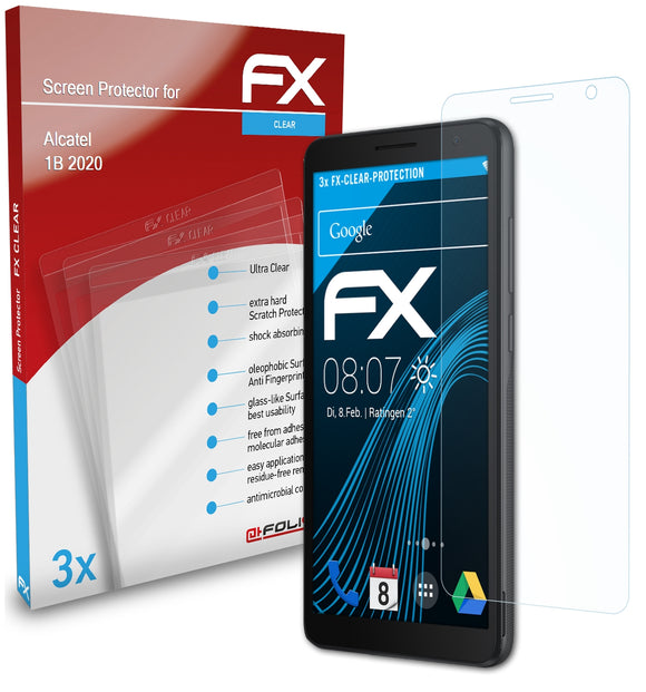 atFoliX FX-Clear Schutzfolie für Alcatel 1B (2020)