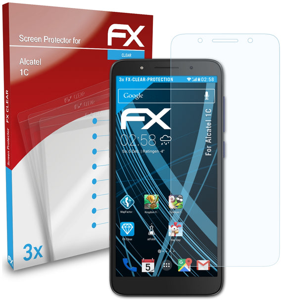 atFoliX FX-Clear Schutzfolie für Alcatel 1C