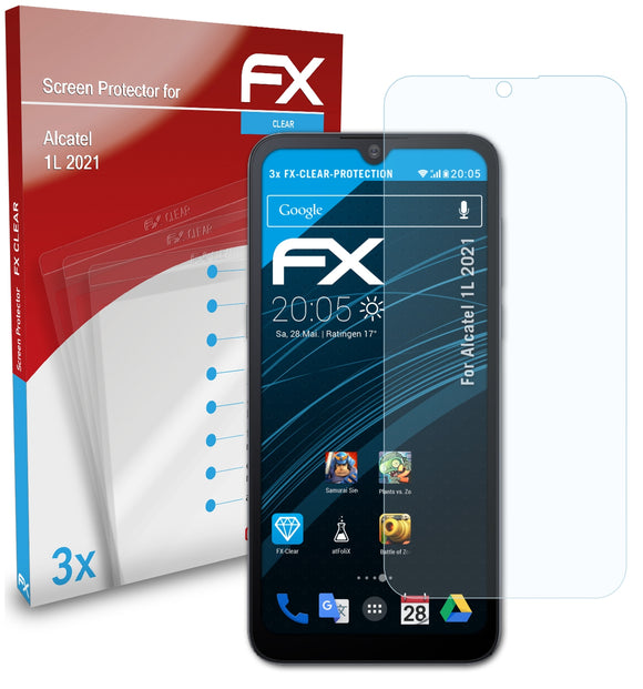 atFoliX FX-Clear Schutzfolie für Alcatel 1L (2021)