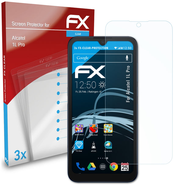 atFoliX FX-Clear Schutzfolie für Alcatel 1L Pro