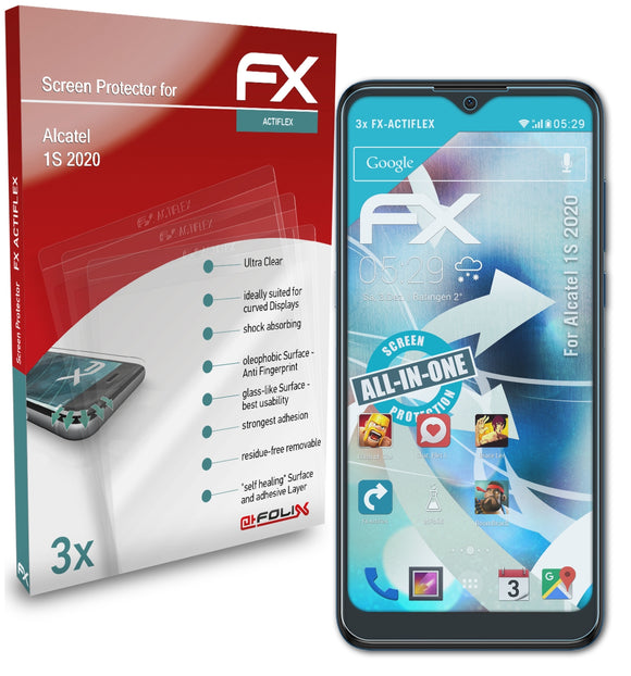atFoliX FX-ActiFleX Displayschutzfolie für Alcatel 1S (2020)