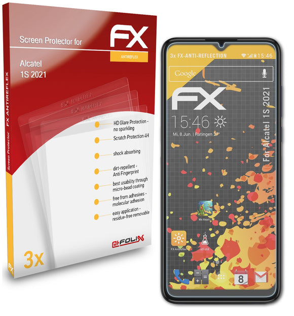atFoliX FX-Antireflex Displayschutzfolie für Alcatel 1S (2021)