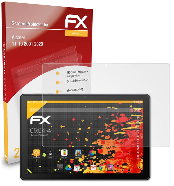 atFoliX FX-Antireflex Displayschutzfolie für Alcatel 1T 10 8091 (2020)