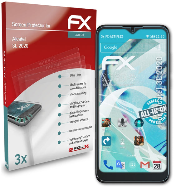 atFoliX FX-ActiFleX Displayschutzfolie für Alcatel 3L (2020)