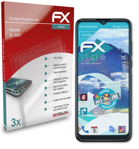 atFoliX FX-ActiFleX Displayschutzfolie für Alcatel 3L (2021)