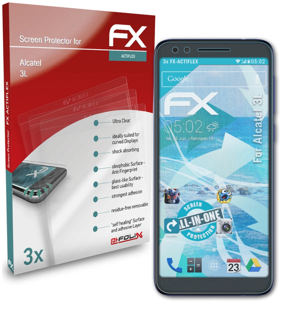 atFoliX FX-ActiFleX Displayschutzfolie für Alcatel 3L