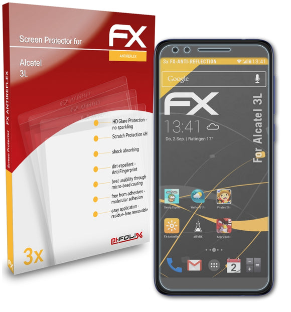atFoliX FX-Antireflex Displayschutzfolie für Alcatel 3L