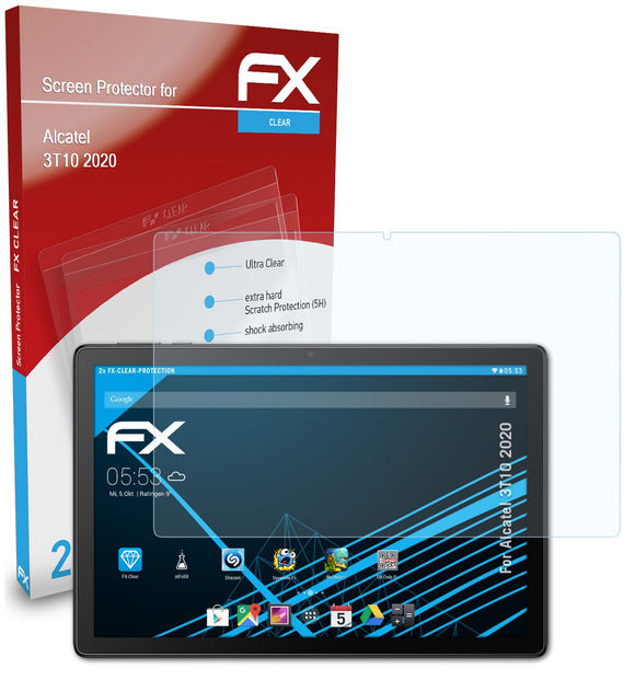 atFoliX FX-Clear Schutzfolie für Alcatel 3T10 (2020)