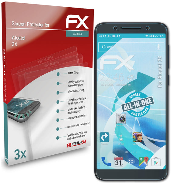 atFoliX FX-ActiFleX Displayschutzfolie für Alcatel 3X