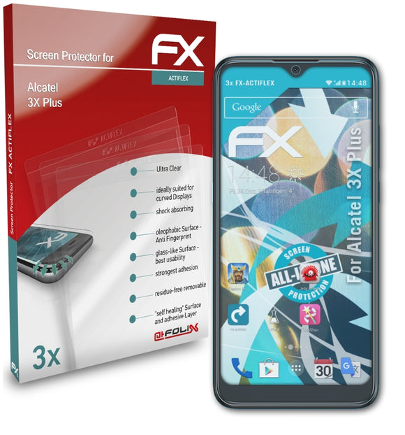 atFoliX FX-ActiFleX Displayschutzfolie für Alcatel 3X Plus