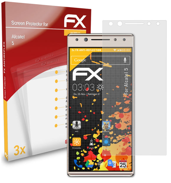 atFoliX FX-Antireflex Displayschutzfolie für Alcatel 5