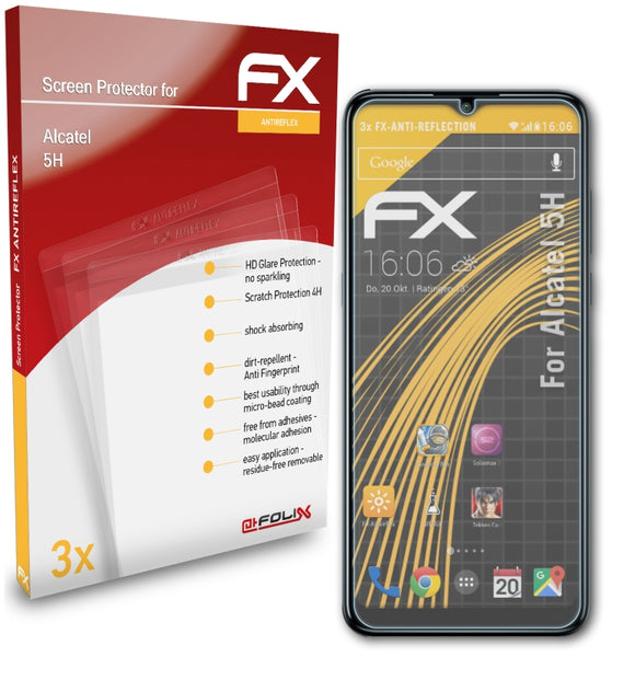 atFoliX FX-Antireflex Displayschutzfolie für Alcatel 5H