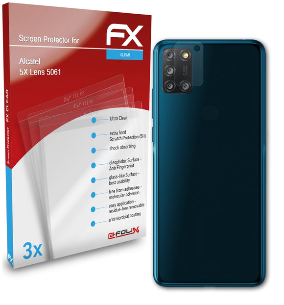 atFoliX FX-Clear Schutzfolie für Alcatel 5X Lens (5061)