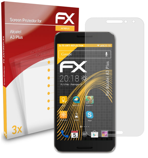 atFoliX FX-Antireflex Displayschutzfolie für Alcatel A3 Plus