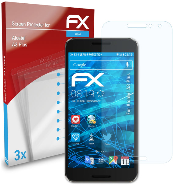 atFoliX FX-Clear Schutzfolie für Alcatel A3 Plus