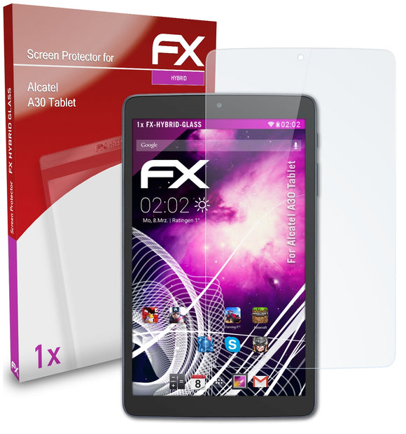 atFoliX FX-Hybrid-Glass Panzerglasfolie für Alcatel A30 Tablet