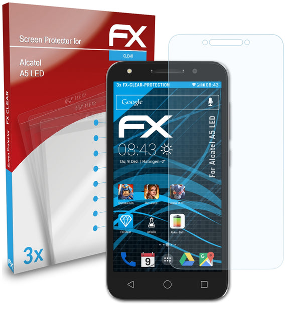 atFoliX FX-Clear Schutzfolie für Alcatel A5 LED