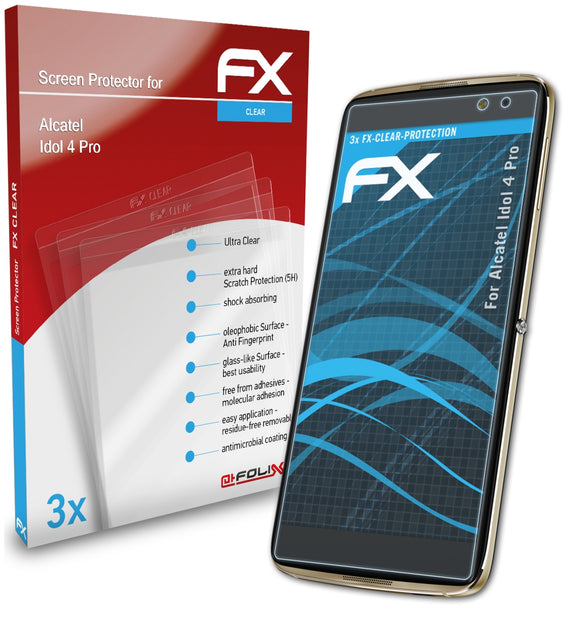 atFoliX FX-Clear Schutzfolie für Alcatel Idol 4 Pro