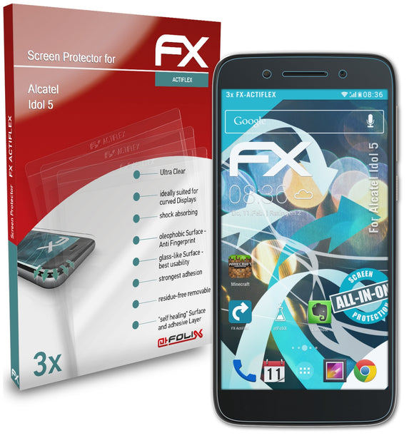 atFoliX FX-ActiFleX Displayschutzfolie für Alcatel Idol 5