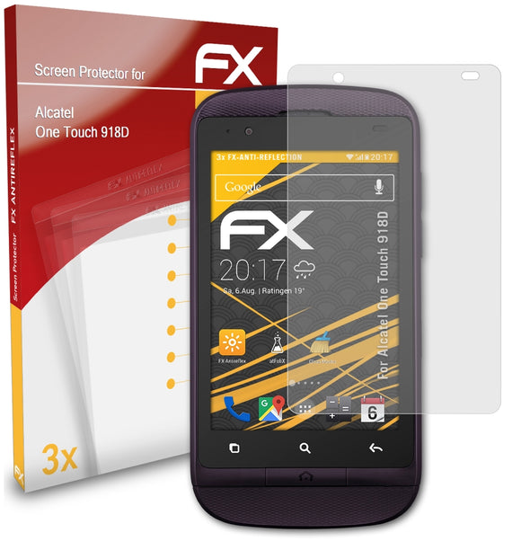 atFoliX FX-Antireflex Displayschutzfolie für Alcatel One Touch 918D