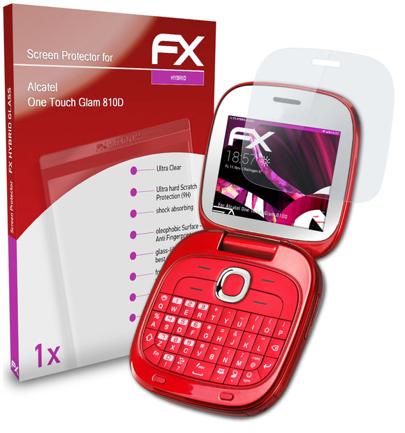 atFoliX FX-Hybrid-Glass Panzerglasfolie für Alcatel One Touch Glam (810D)