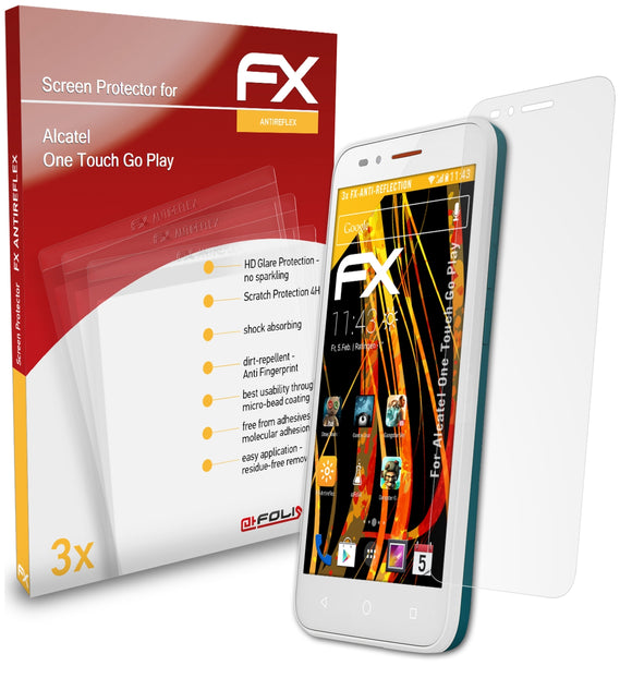 atFoliX FX-Antireflex Displayschutzfolie für Alcatel One Touch Go Play