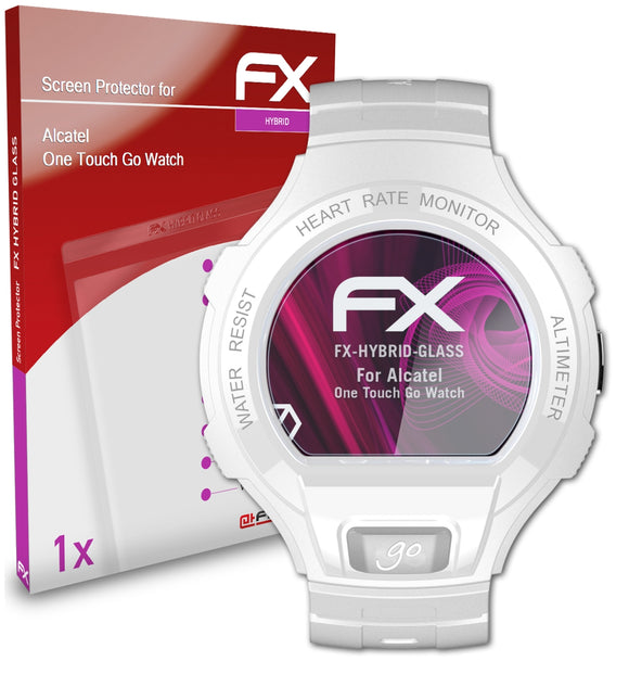 atFoliX FX-Hybrid-Glass Panzerglasfolie für Alcatel One Touch Go Watch