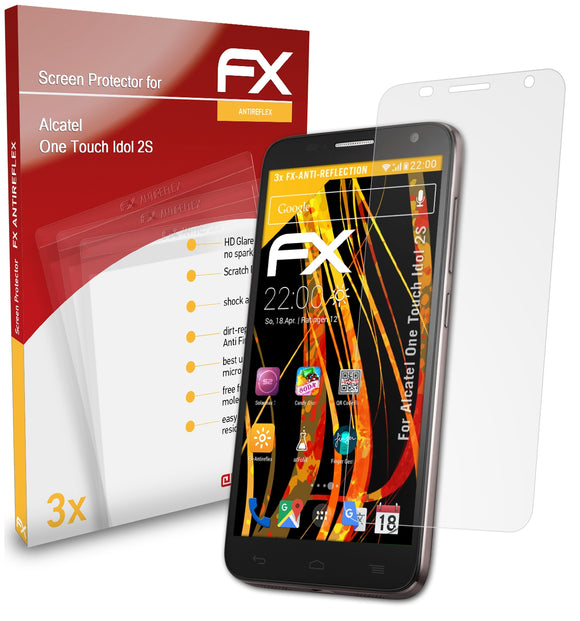 atFoliX FX-Antireflex Displayschutzfolie für Alcatel One Touch Idol 2S