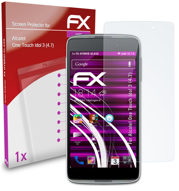 atFoliX FX-Hybrid-Glass Panzerglasfolie für Alcatel One Touch Idol 3 (4.7)