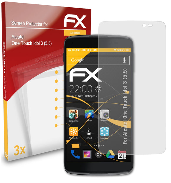 atFoliX FX-Antireflex Displayschutzfolie für Alcatel One Touch Idol 3 (5.5)