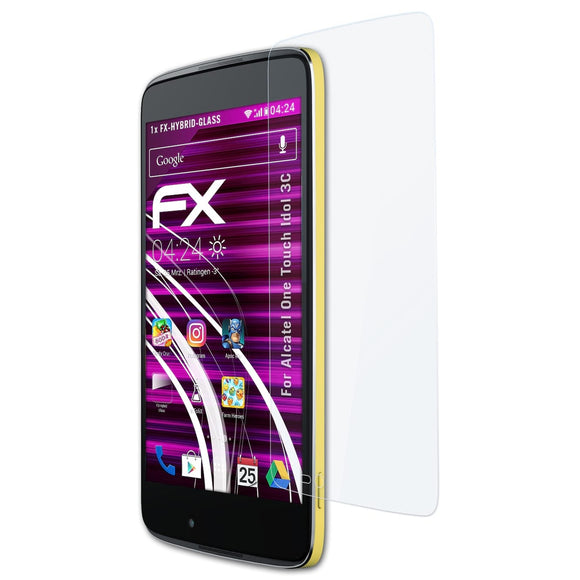 atFoliX FX-Hybrid-Glass Panzerglasfolie für Alcatel One Touch Idol 3C