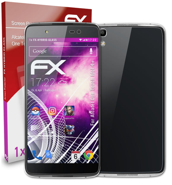 atFoliX FX-Hybrid-Glass Panzerglasfolie für Alcatel One Touch Idol 4+