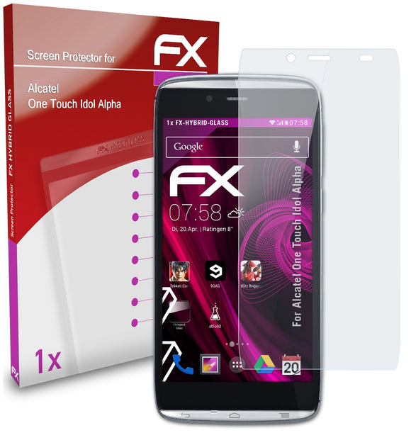 atFoliX FX-Hybrid-Glass Panzerglasfolie für Alcatel One Touch Idol Alpha